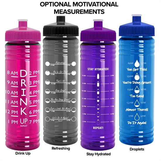 TB24 - 24 oz. Slim Fit Water Bottle with Push-Pull Lid